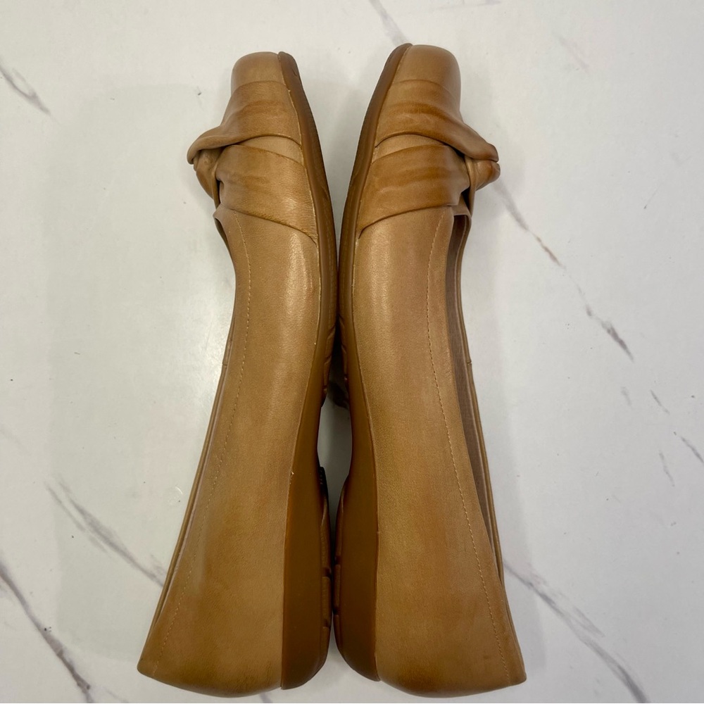 Abeo Terrie BIO System Tan Leather Knotted Flats Shoes Arch Support Size 7.5 - Picture 5 of 8